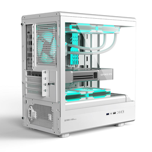 Boîtier PC Mini Tour Hurricane Beast M-ATX, compatible avec les cartes mères <span class=keywords><strong>ITX</strong></span> et le refroidissement liquide de 240 mm, panneau latéral en verre trempé, ordinateur de jeu - Product Image 3
