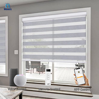 Persianas Zebra para ventanas, persianas enrollables para el hogar, persianas Zebra motorizadas inteligentes con Control remoto