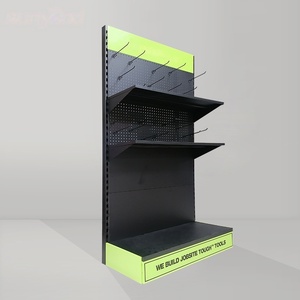 カスタムジーウィン工場製ウォールユニットメタルフロアラックツール展示フックユニットシェルフスチール製品ディスプレイスタンド - Product Image 1