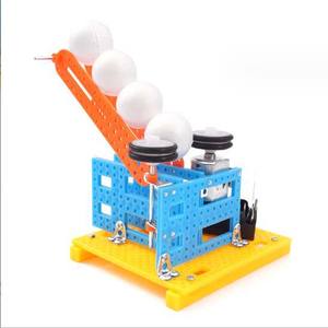 Lanzador de bolas robótico, brazo <span class=keywords><strong>tirador</strong></span>, Kit de construcción eléctrico, juguete de Ciencia de vástago DIY para niños - Product Image 3