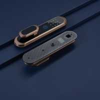 Poignée de serrure intelligente à empreintes digitales, serrure de casier avec charge USB, serrure de porte intelligente noire, serrure de porte numérique intelligente