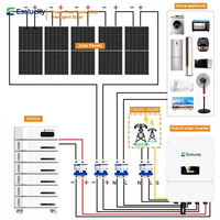 Système complet de panneaux solaires 10 kW, 15 kW, 20 kW, coût du système 5000 W, énergie solaire hors réseau, utilisation domestique complète, stockage 30 kW