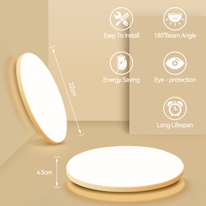 Đèn trần phòng ngủ và phòng khách hiện đại, hình tròn, màu trắng, gắn nổi, siêu mỏng, đèn LED/Đèn trần/Đèn gắn trần - Product Image 3