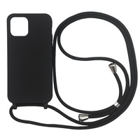 Coques de téléphone portables simples, couleur bonbon, épaisses, respectueuses de la peau, anti-chute, avec cordon de protection intégré
