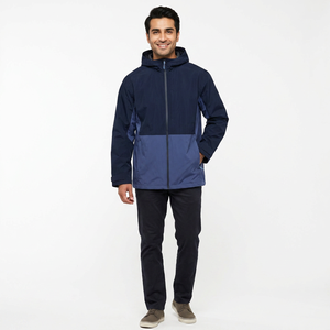 Veste coupe-vent en toile à deux tons pour homme, fermeture éclair, devant droit, imperméable, de haute qualité, sport, extérieur, tactique, capuche, automne, OEM - Product Image 1