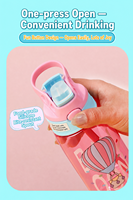 Niedliche Bedruckte BPA-freie Wiederverwendbare Sport-Trinkflasche mit Entenschnabel-Becher und Strohhalm aus Kunststoff für Kinder