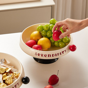 Mignon nouveau Style <span class=keywords><strong>plateau</strong></span> de fruits à <span class=keywords><strong>pieds</strong></span> hauts pour Table à thé Snack Placement Drainage bonbons <span class=keywords><strong>plateau</strong></span> conteneur boîte de rangement pour usage domestique - Product Image 5