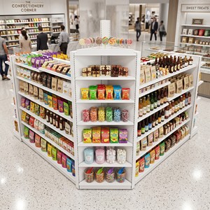 Étagère d'angle extérieure commerciale pour supermarché, 2000 mm de hauteur, gondole en acier réglable pour affichage en magasin de détail - Product Image 2