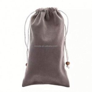 Nouvelle pochette en velours pour téléphone portable, recyclable, avec cordon de serrage - Product Image 3