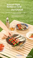 Barbecue portable jetable au charbon de bois, sans fumée, coupe-vent, design moderne et minimaliste, four à rôtir pour le camping