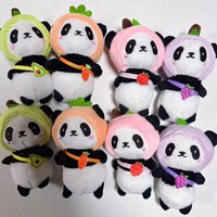 Porte-clés pendentif en peluche panda mignon de dessin animé, jouet porte-clés animal en peluche, cadeau pour enfants
