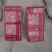 Discos Personalizados com Código QR Gravado a Laser para Vários Materiais para Etiquetas de Mesa em Restaurantes e Clubes, Materiais Diversos: ABS, Acrílico, Madeira