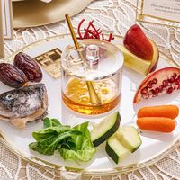 Assiette à dîner en pot de miel en acrylique poli moderne Offre Spéciale transfrontalier plat de nourriture personnalisable pour la Pâque juive personnalisée