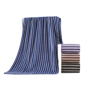 Ensemble de serviettes en polaire corail rectangulaires à séchage rapide et absorbantes pour adultes, bleu marine, violet jacinthe, noir terre - Product Image 5