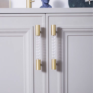 <strong>Light</strong> Acrylic Brass Furniture <strong>Pulls</strong> <strong>Handles</strong> Long <strong>Handle</strong> for Kitchen Drawer Cabinet Wardrobe Door <strong>Handle</strong> 320mm - Product Image 3
