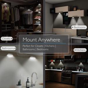 Wireless LED <b>Wall</b>-mounted Cabinet <b>Light</b> <b>Remote</b> <b>Control</b> Battery Operated Mini COB Modern Dimmable Kitchen Closet Staircase - Product Image 3