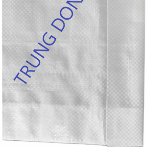 Bolsa tejida de PP laminada BOPP hecha en Vietnam, forro de PE con mango inferior pellizco, 10 colores para alimentos, alimentación de arroz, fertilizante, impresión en huecograbado - Product Image 1