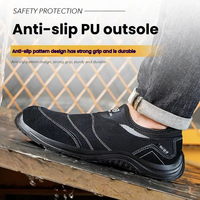 Zapatos de Trabajo Transpirables para Hombre, Zapatos de Seguridad de Verano, Zapatillas Protectoras Ligeras, Zapatos de Seguridad con Puntera de Plástico para Hombre, Trabajo de Construcción