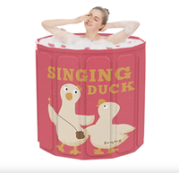 Meilleur prix, baignoire pliable en PVC épaissi, nouveau style, douche portable, facile à ranger, ne prend pas beaucoup d'espace