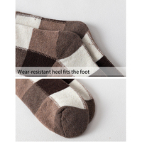 Chaussettes épaisses et chaudes en tricot écossais rétro pour l'automne et l'hiver – Vente en gros