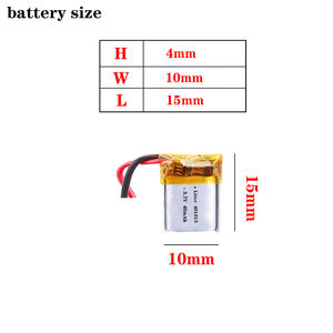 הקטן ביותר lipo 3.7v ליטיום סוללה ליתיום פולימר סוללה 401016 401015 <span class=keywords><strong>40mAh</strong></span> עבור אוזניות סוללה - Product Image 2