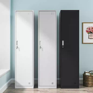 <span class=keywords><strong>Taquilla</strong></span> Metálica Moderna de 3 Puertas con Cerradura, Armario de Acero Resistente para Gimnasio, Escuela u Oficina - Product Image 3