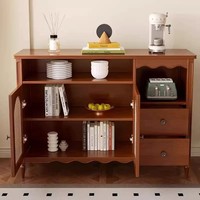 Buffet de Luxe Moderne et Simple, Meuble à Vin Rétro, Rangement Mural Intégré pour Cuisine et Salon, en Bois