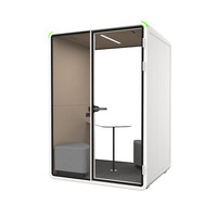 Cabines de réunion insonorisées, pavillons d'isolation acoustique, cabine d'interview pour 2 personnes, cabine téléphonique acoustique silencieuse