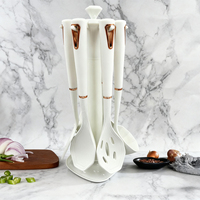 Set Peralatan Dapur Desain Baru Spatula Sendok Alat Masak Set Peralatan Dapur Silikon Dengan Tempat Penyimpanan