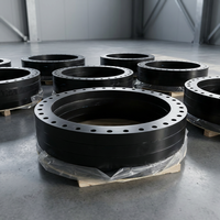 Bride de tuyauterie en acier inoxydable forgé sur mesure, usinée CNC, ANSI B16.5 Classe 150, col de soudure aveugle RF, prix usine