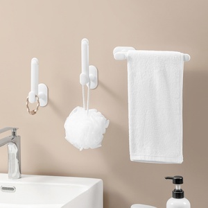 Multifunctional Durable Self Adhesive <b>Wall</b> Mount Hanger Hooks L-shaped Telescopic Hooks for Bathroom Door Kitchen <b>Storage</b> - Product Image 5