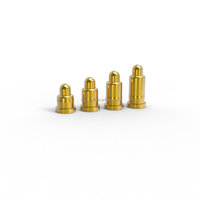 Usine personnalisée 1A courant tête de poinçon droite plaqué or pogo broche goupille à ressort mâle et femelle pcb broche de soudage type enfichable