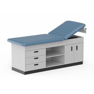 โต๊ะสปาทางการแพทย์สำหรับการนวดที่มีความสูงคงที่สวมใส่สบายสไตล์ตู้สปาคลินิกการตรวจทางกายภาพบำบัดแบบ3ลิ้นชักและ2ประตู - Product Image 5