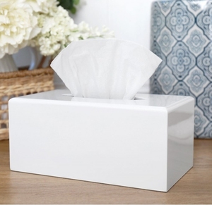 Premium Lacquer Tissue Box Stylish Glossy Surface Contemporary Color Design Durable Tissue Holder for Home Decor and Office Use - Product Image 1