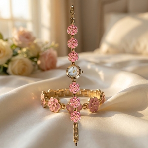 <span class=keywords><strong>Montre</strong></span>-bracelet pour <span class=keywords><strong>femme</strong></span> de style vintage, design floral personnalisé, <span class=keywords><strong>montre</strong></span>-bracelet moderne et contemporaine - Product Image 5
