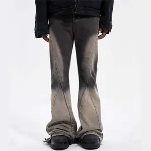 AeeDenim בגדי גברים בעלות נמוכה מגף ג'ינס לגבר מכנסי ג'ינס לגברים עיבוד מתיחה מכנסי סחר חוץ מכנסי ג'ינס 100% כותנה