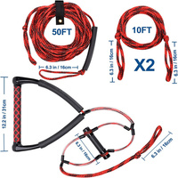 Corde de wakeboard de yacht sangle en nylon corde de remorquage de jet ski poignée et corde de wakeboard