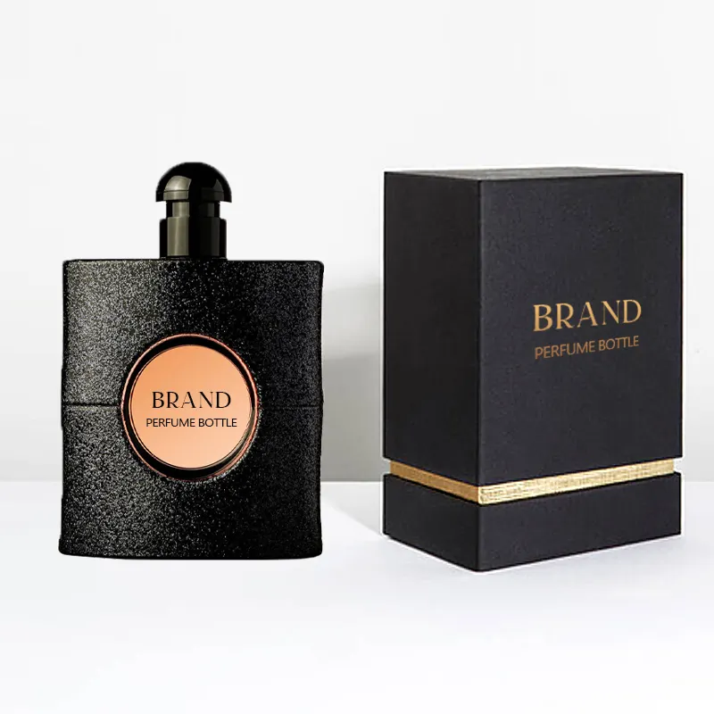 Offre Spéciale de 30ml 50ml 80ml Vaporisateur de parfum en verre vide noir de luxe avec logo personnalisé conception libre avec boîte-cadeau d'emballage