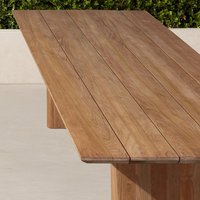 Ensemble de mobilier de jardin moderne extérieur en teck Table à manger et chaises de luxe en bois massif 6-8 places Patio Hotel Villa Restaurant 1 Set