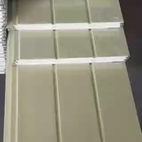 Panneaux de toiture isolés en mousse dure PU Panneau sandwich sculpté en métal polyuréthane Maison Hôtel Mur extérieur en aluminium Isolation métallique