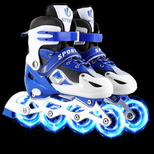 Patins à Roulettes Réglables pour Enfants 4 Roues, Extérieur, Vitesse, avec Roues Lumineuses en PU - Product Image 1