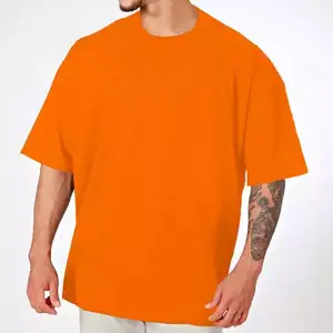 ファクトリーメンズ特大Tシャツ卸売無地夏カスタムロゴ印刷空白Tシャツ綿100% Tシャツ