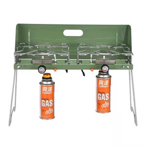 Orangemorangegaz — réchaud pliable, double brûleur, <span class=keywords><strong>de</strong></span> <span class=keywords><strong>camping</strong></span>, à <span class=keywords><strong>gaz</strong></span> butane, résistant au vent, avec <span class=keywords><strong>plaque</strong></span> pour barbecue - Product Image 4