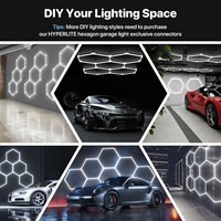 Lampes de travail hexagonales portables Tiktok DIY, tube lumineux LED 632W 69520LM AC 85-265V, éclairage de plafond en nid d'abeille, éclairage de garage, éclairage pour le detailing automobile