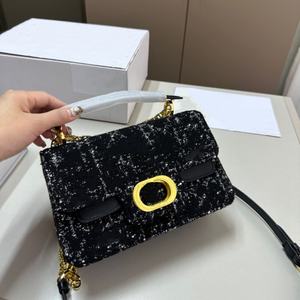 Bolsos de Mano Elegantes Estilo Boho para Mujer, Bolsos de Hombro con Diseño Combinado, Bolsos Cruzados Cuadrados, Bolsos Casuales Hechos a Mano con Detalles Metálicos - Product Image 1