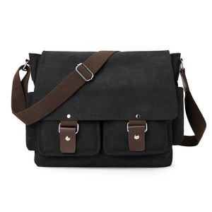 Sac bandoulière vintage pour homme, en toile respirante et résistante à l'usure, style décontracté printemps, OEM neuf - Product Image 2