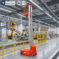 1 ensemble MOQ, Élévateur mobile sur mât 7,5 m, charge 200 kg, structure compacte, dégagement 20 mm, prix compétitif