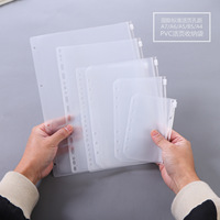 Classeur à pochettes en plastique pour dossiers, pochette transparente à 6 anneaux avec fermeture éclair, pochette de remplissage en plastique PVC, classeur à pochettes en plastique, vente en gros, A4, A5, A6, A7