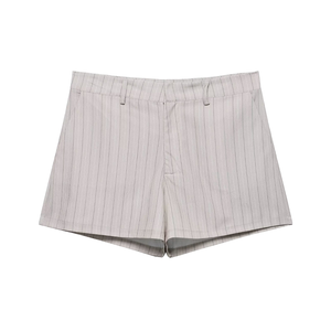 Shorts Casuales de Verano para Mujer, Cintura Alta, Transpirables, Tejidos, con Cierre de Cremallera, Bolsillos Laterales, Diseño Básico - Product Image 2