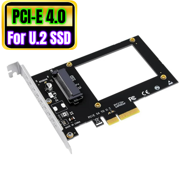 U.2 to PCIe 4.0 X4 Adapter for 2.5 Inch U.2 SSD, PCI-E 4.0 Riser Card PCI Express to U.2 SSD Hard Drive Convert Card SFF8639